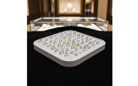 Linen Jewelry Tray Stackable Band Earring Tray Scratch Protection for Dressing Table