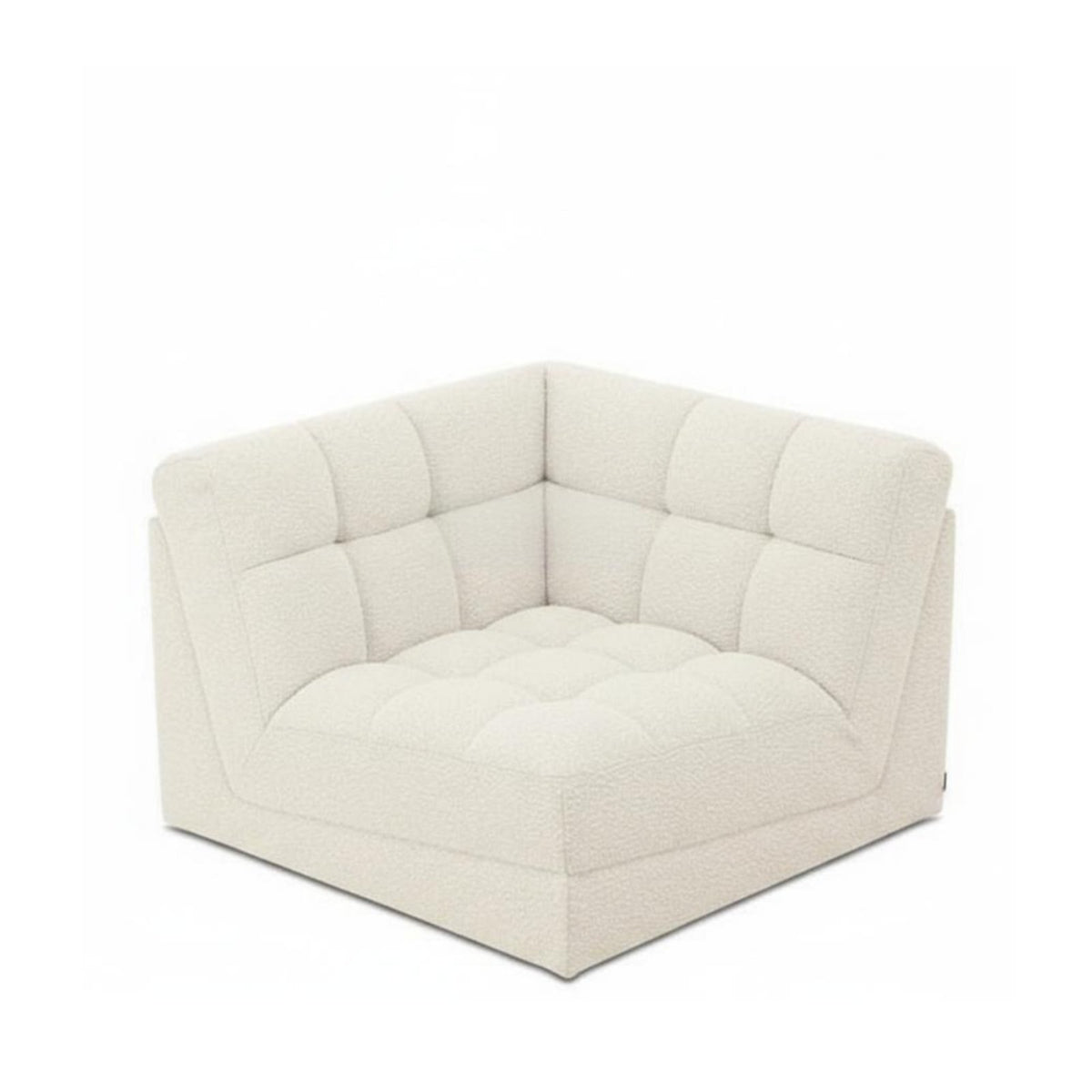 Nordic Design Curved sectional Sofa Boucle Fabric Living Room Furniture Tufted seat pad Sectional Couch High-Resilience Foam for Interior Designers, Business Owners, Apartment Dwellers, Reception Area, Hotel Lobby, Showroom, Bedroom
