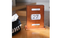 Vintage-Style Perpetual Calendar with Knobs Self-Standing Wooden Perpetual Calendar Decorative Reusable for Professionals, Students, Home Office, Study