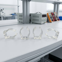 LED Strip and Garage Lighting Mounting Brackets, Transparent PC Material Tube Light Holder, Round Tube Clip for Garage Light, Waterproof Clip