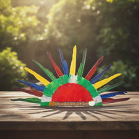Feather Headdress Feathered Feather Headpiece Costume Headdress with Elastic Strap Lightweight Headwear Adjustable