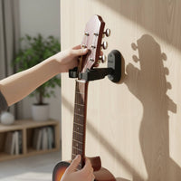 Silicone Padded Self-Locking Guitar Hanger Heavy Duty Wall Mount Guitar Hook for Music Room