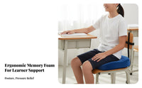 With Straps Thickened School Chair Pad Heightening Student Booster Cushion Removable and Washable Cover for Students, Kids, Classroom
