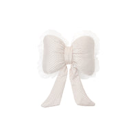 Dotted Car Headrest Bow Pillow Lightweight Bow Pillow with Ribbons Decorative Cushion Cute for Women, Drivers, Road Trips