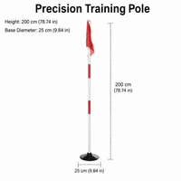 Dog Agility Poles, 25mm PVC Training Slalom Poles, Customizable Speed Agility Obstacle Course Marker for General Training