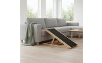 Wooden Dog Ramp Anti-Slip Surface Dog Ramp Sturdy Construction Low Angle Pet Ladder for Indoor