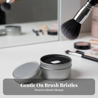 Gentle on Bristles Dry Makeup Brush Cleaner No Water Needed Eyeshadow Brush Cleaning Sponge Quick Clean for Travel, Dressing Table, Bathroom