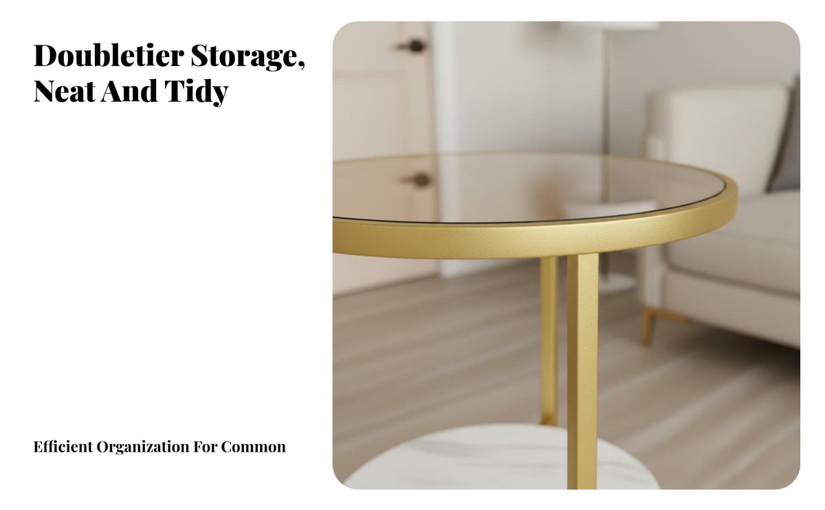 C-Shaped Snack Table Light Luxury and appearance Living Room Furniture Space-Saving for Apartment Dwellers, telecommuter Workers, Small areas, Bedroom, Home Office