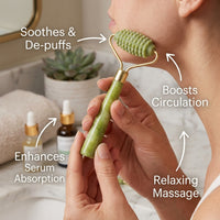 Xiuyan Jade Facial Massage Tool, Single Head for Face Beauty, Roller for Skin Care and Relaxation