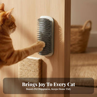 Collects Loose Hair Wall Corner Cat Massager Reduces Shedding Wall Corner Cat Brush Softer Bristles for Cats, Cabinet Corners, Indoors, Home
