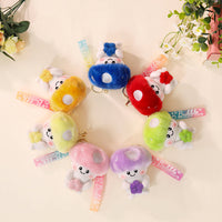 Cute Mushroom Plush Toy Charm - Colorful Mushroom Doll for Bags and Keychains