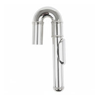 Silver Flute Head Joint Easier to Play Curved Flute Headjoint Better Control Musical Instrument Accessory for Beginners
