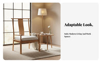 Nordic design Upholstered Wooden Armchair durable Wood Frame Accent Chair Minimalist Design Household Furniture Modern Aesthetic for Homeowners, Families, Restaurant Owners, Tea Room, Home Office, Study, Kitchen