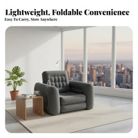 Portable transformable Pull-convertible Couch Foldable Pull-convertible Sleeper Sofa Multi-Functional Inflatable Furniture Lightweight for College Students, Homeowners, convertibledoor, Camping, Travel, Guest Room
