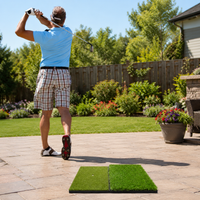 Golf Practice Mat, 2-Way (Allows Tee Insertion), Approach, Home, Indoor & Outdoor Compatible, Foldable, Artificial Grass
