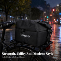 Water-Resistant Insulated Bike Bag Aluminum-Foil Lined Cycle Rear Storage Bag Soft-Sided Flap Top