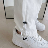 Trousers for Women High Waist Cargo Joggers with Drawstring, Ladies Wide Leg Polyester for Streetwear, Sweatpants