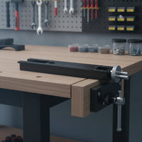 Tail Vise Sliding Table Vise with Handwheel Clamp Bolt-down Heavy-Duty for Woodworkers, Workshop