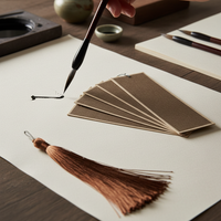 Chinese Style Calligraphy Bookmark Blanks for DIY Art Projects, Handmade Xuan Paper Cards
