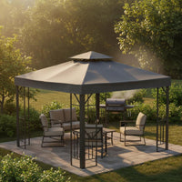 Replacement Gazebo Canopy Protection Double Tier Canopy Top Waterproof Gazebo Roof Cover for Backyard, Garden, Patio