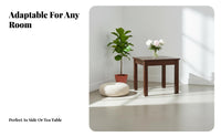 hardwood Wood Construction Four-Legged Square Wooden Table Traditional Chinese design Household Furniture Minimalist Design Nightstand Space-Saving for Apartment Dwellers, Homeowners, Students, Living Room, Bedroom, Entryway, Balcony