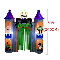 Haunted Castle Arch Easy to Inflate Inflatable Arch with Lights Walk-Through Prop Sturdy Inflatable Castle Medieval