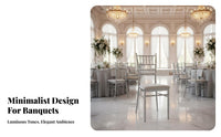 Bamboodesign Frame Silver Chiavari Chair Electroplated Finish Banquet Seating Elegant Design Event Furniture long-lasting Construction for Restaurant Owners, Hotel Managers, Rental Companies, Banquets, Weddings, Wedding Reception, Special Events