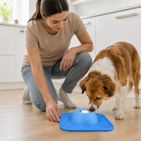 Square Slow Feeder Bowl Textured Pet Accessory Dishwasher Safe