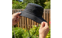 Sun Protection Chin Strap Fishing Hat Breathable Fishing Pail Hat Quick-Drying Outdoor Headwear Convertible Design for Climbing