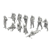 11 Pieces Unpainted Miniature Action figures  One-Piece Resin Action figures  Figurine Realistic Decor for Hobbyists