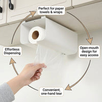 Under Cabinet Paper Towel Holder for Kitchen, Metal Hanging Tissue Modern Iron Roll for Drawer