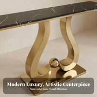 Narrow Console Table Light Luxury Aesthetic Wall Table Minimalist Design Hallway Furniture for Homeowners, Interior Designers, Foyer, Living Room