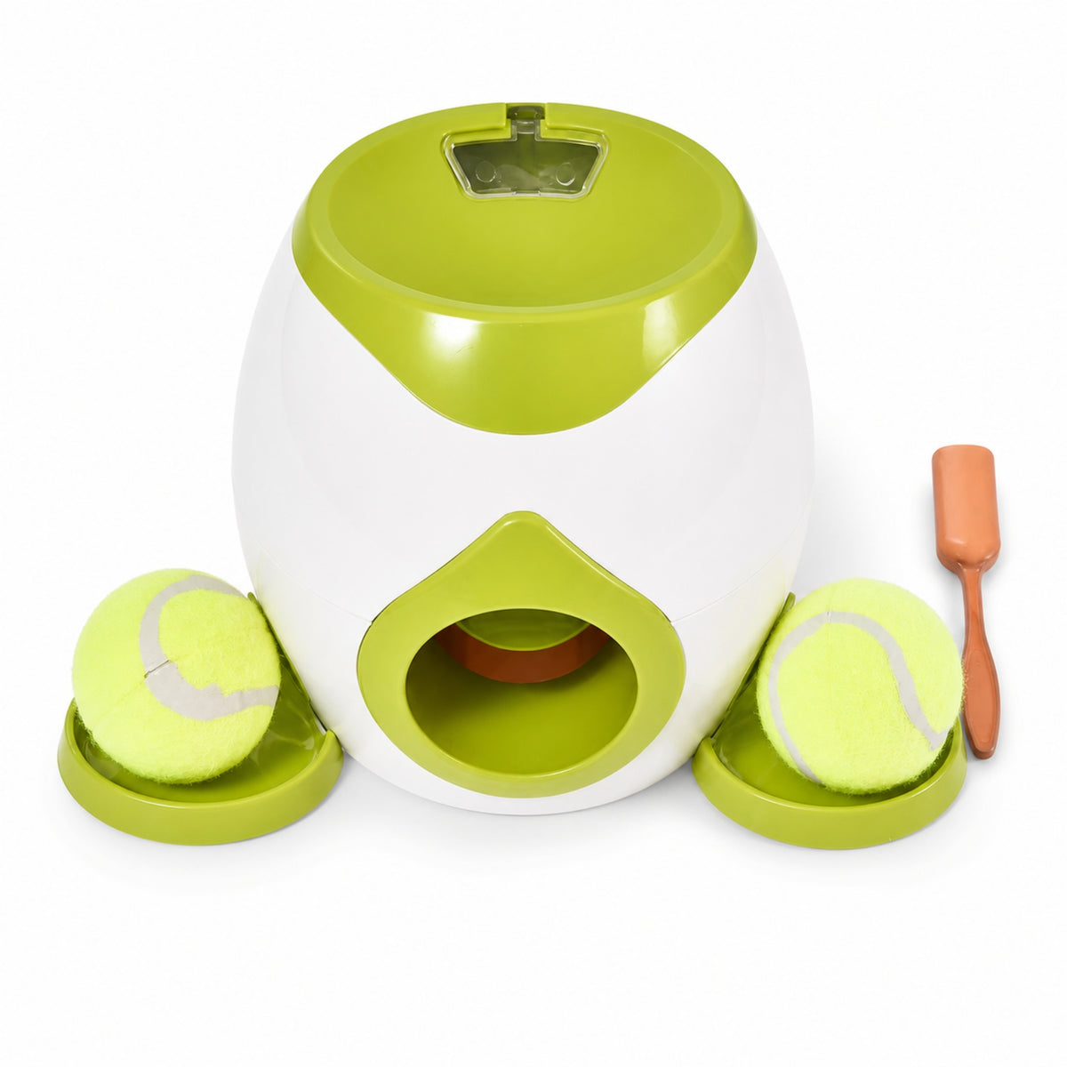 Intelligence Development Dog Treat Dispenser with Tennis Balls Exercise Interactive Dog Toy with Scoop Long-Lasting Fetch Toy No Batteries for Dogs