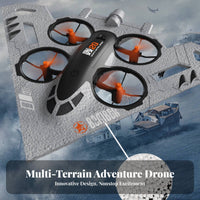 HD Sky Photography 3 in 1 Amphibious Dr Single Long-Lasting & Anti-Collision Sea Land Air Aircraft Single-Key Functions for Outdoor