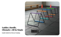 Multifunctional Speed and Agility Training Kit Portable Kids Footwork Ladder Indoor & Outdoor Use Foldable Training Hurdles Long-Lasting for Children, Backyard