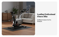 Adjustable Resistance Indoor Cycling Bike Quiet Operation Indoor Cycling Bike Padded Comfort Seat Cardio Exercise Machine LCD Digital Monitor for Apartment