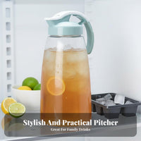 Food Grade Material Heat Resistant Cold Water Kettle Safe Plastic Water Pitcher with Lid Easy to Clean for Hosts, Kitchen, Home, Parties