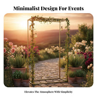 Square Wedding Arch Stable Structure Square Flower Arch Reusable Metal Backdrop Frame for Florists