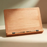 Book Holder with Page-Rest Multi-Angle Wooden Book Stand Foldable Adjustable for Readers, Students, Desk, Home Office, Dorm Room