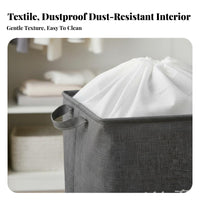 Foldable Clothes Chest with view panel Breathable textile Storage container for home dwellers