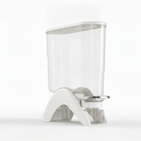 Dry Food Dispenser Press-Style Rice Dispenser Grain Container with Cup Countertop Bin BPAclear for Home Cooks, Kitchen, Pantry
