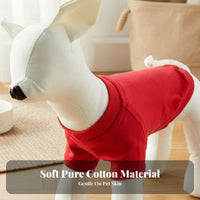 Solid Color Dog T-Shirt Multiple Sizes Available Dog T-Shirt Breathable Lightweight Puppy Tee for Spring, Daily Wear, Indoors