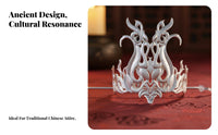 Traditional Chinese Hair Crown Color-Preserving Alloy Traditional Chinese Headpiece Ancient Chinese Hair Crown Elegant Design