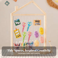 Rolling House-Shaped Clothes Rack Mobile with casters kids' Clothes Rack Portable Sturdy Construction for Toddlers, Small Spaces