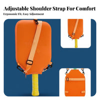 Pickleball Paddle Bag Wear-Resistant Neoprene Paddle Sleeve Pickleball Racket Cover Adjustable Strap Long-Lasting for Travel