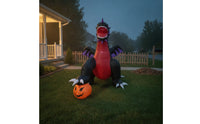Oversized Inflatable Dragon with Pumpkin Large Inflatable Dragon Weather-Resistant Lawn Decor Scary for Party