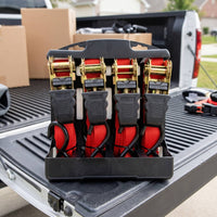 4 Pieces Quick-Release Ratchet Tie-down Strap Heavy-Duty Ratchet Tie down Straps Adjustable Long-Lasting for Trailers, Outdoor Hauling