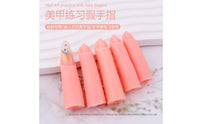 5 Pieces Silicone Practice Finger Flexible Manicure Finger with Hollow Base Manicure Training Tool Lifelike Lightweight