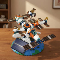 Spacecraft Model with Solar Panel Stem Space Station Model Plastic for Desk