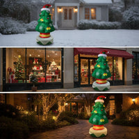 Inflatable Christmas Tree with Stakes Outdoor Inflatable Christmas Tree Quick Setup Decoration for Families, Homeowners, Yard, Garden